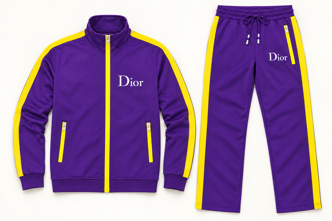 Men's Dior Dri-Fit TrackSuit | Color: Purple | Image 5