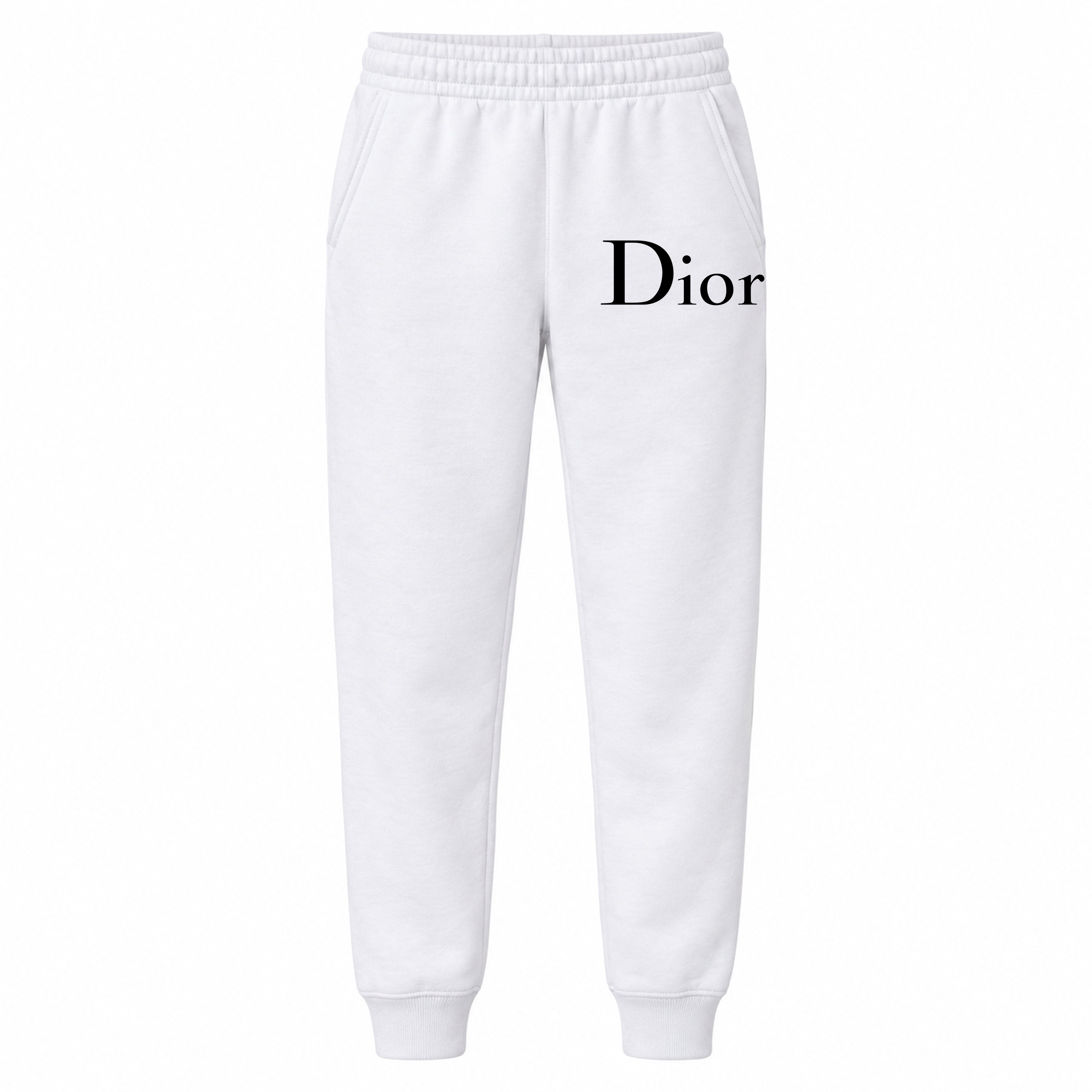 Dior youth jogger sweatpants, White, Youth Large ages 10–12