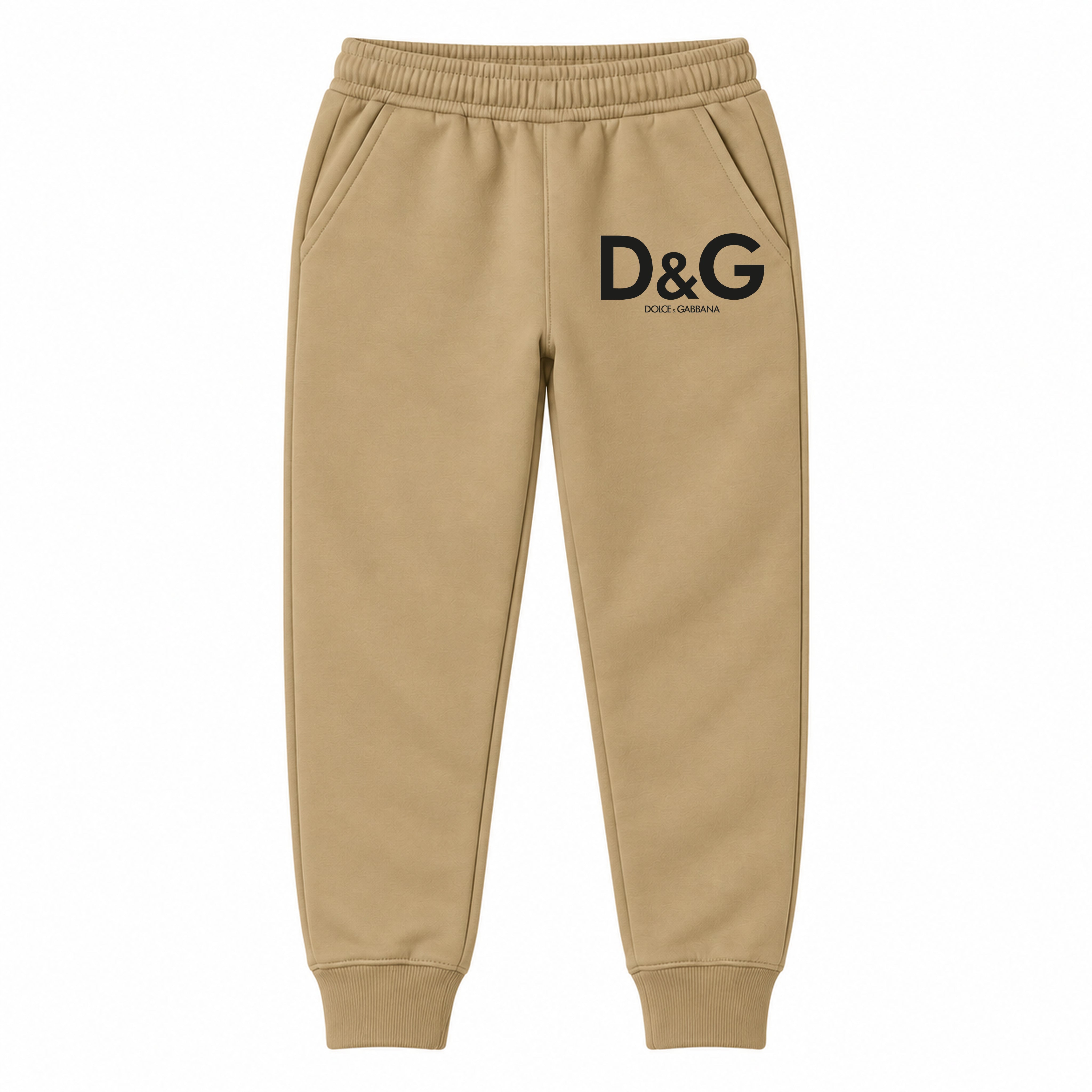 Dolce and Gabbana youth jogger sweatpants, Khaki, Youth Large ages 10–12