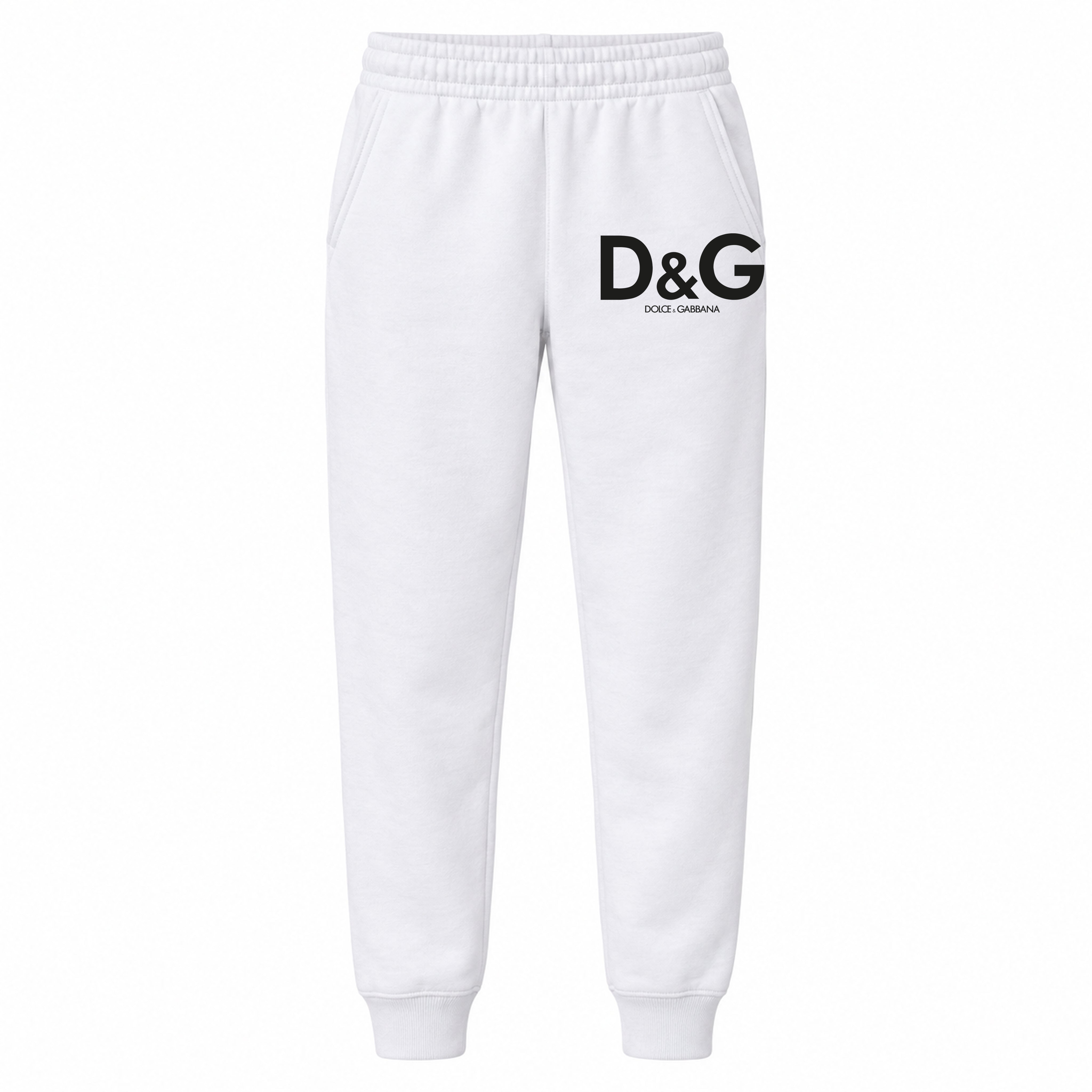 Dolce and Gabbana youth jogger sweatpants, White, Youth Large ages 10–12