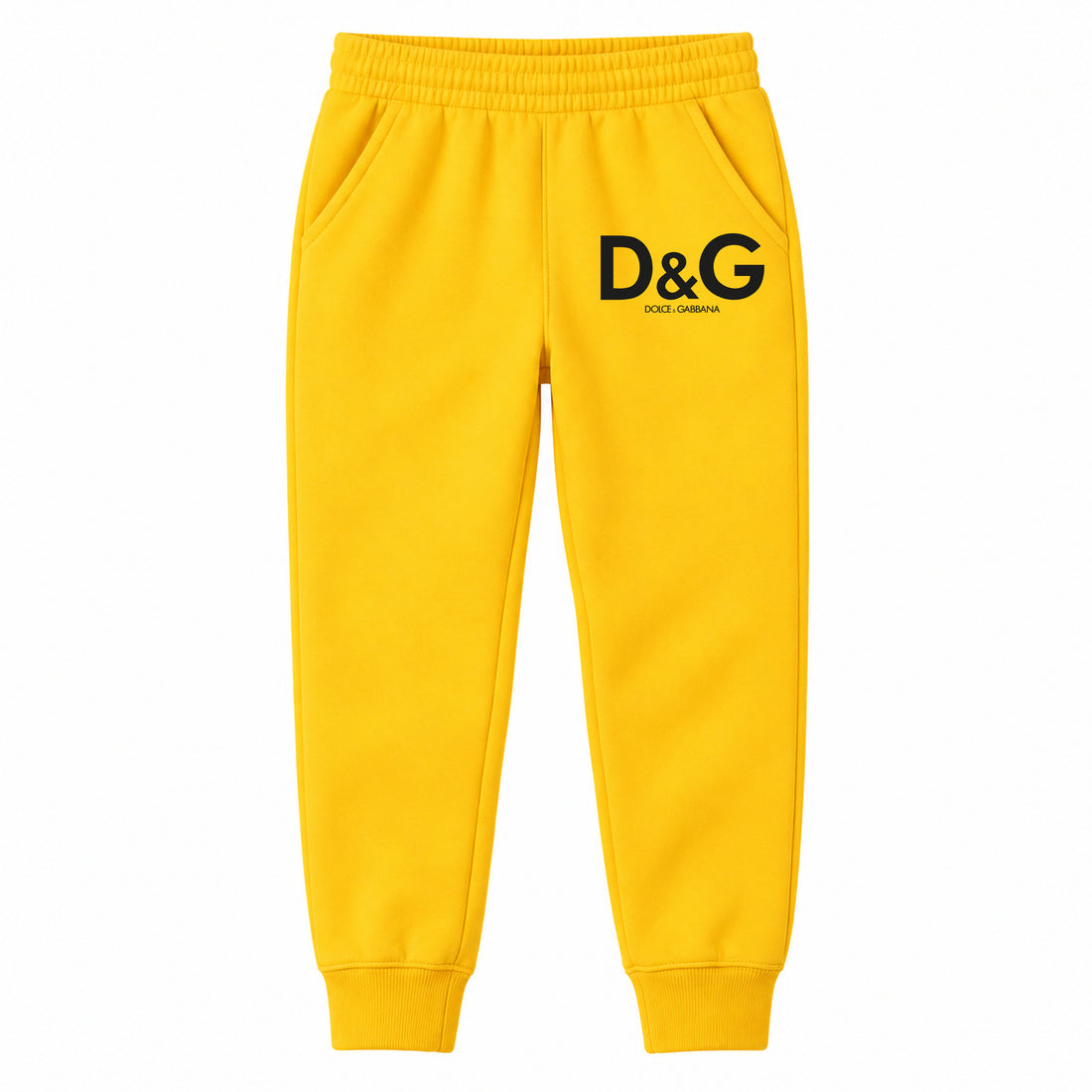 Dolce and Gabbana youth jogger sweatpants, Yellow, Youth Large ages 10–12