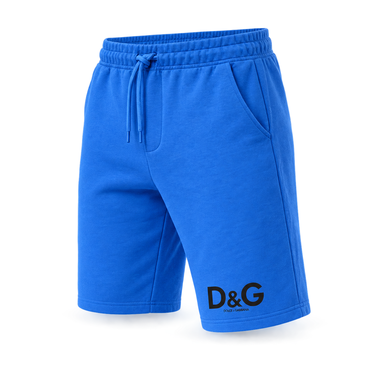 Men's Dolce and Gabbana Athletic Fleece Shorts - Azure - Image 4