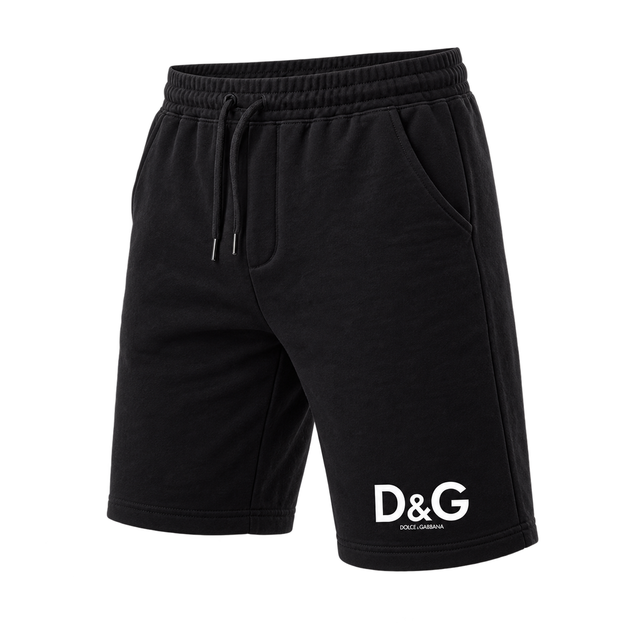 Men's Dolce and Gabbana Athletic Fleece Shorts - Black - Image 4