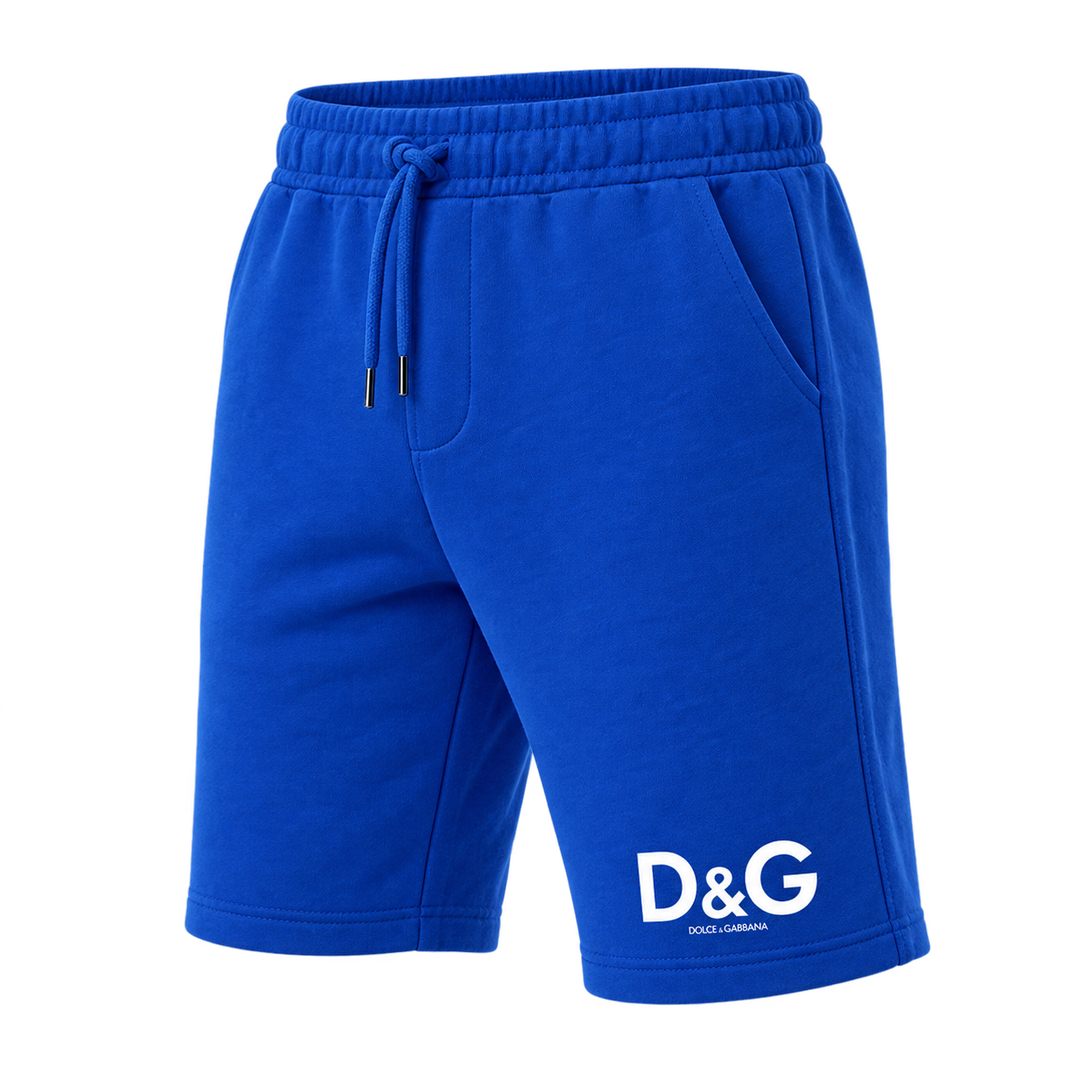 Men's Dolce and Gabbana Athletic Fleece Shorts - Blue - Image 4