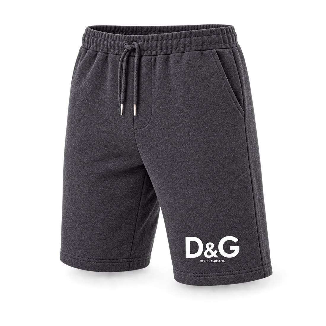 Men's Dolce and Gabbana Athletic Fleece Shorts - Dark Heather - Image 4