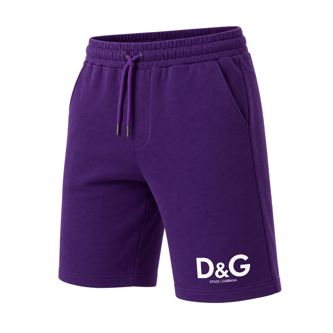 Men's Dolce and Gabbana Athletic Fleece Shorts - Purple - Image 4