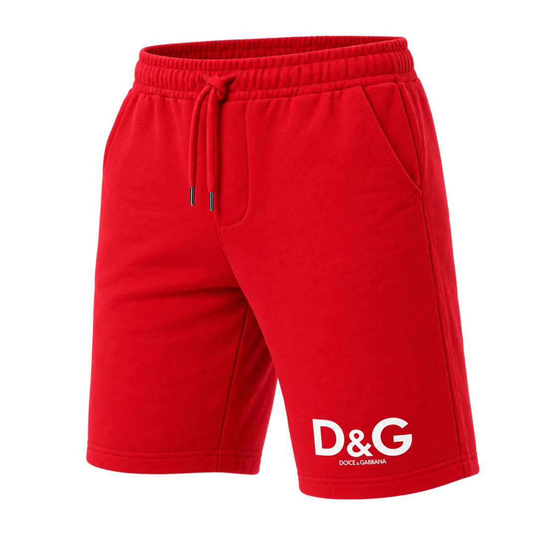 Men's Dolce and Gabbana Athletic Fleece Shorts - Red - Image 4