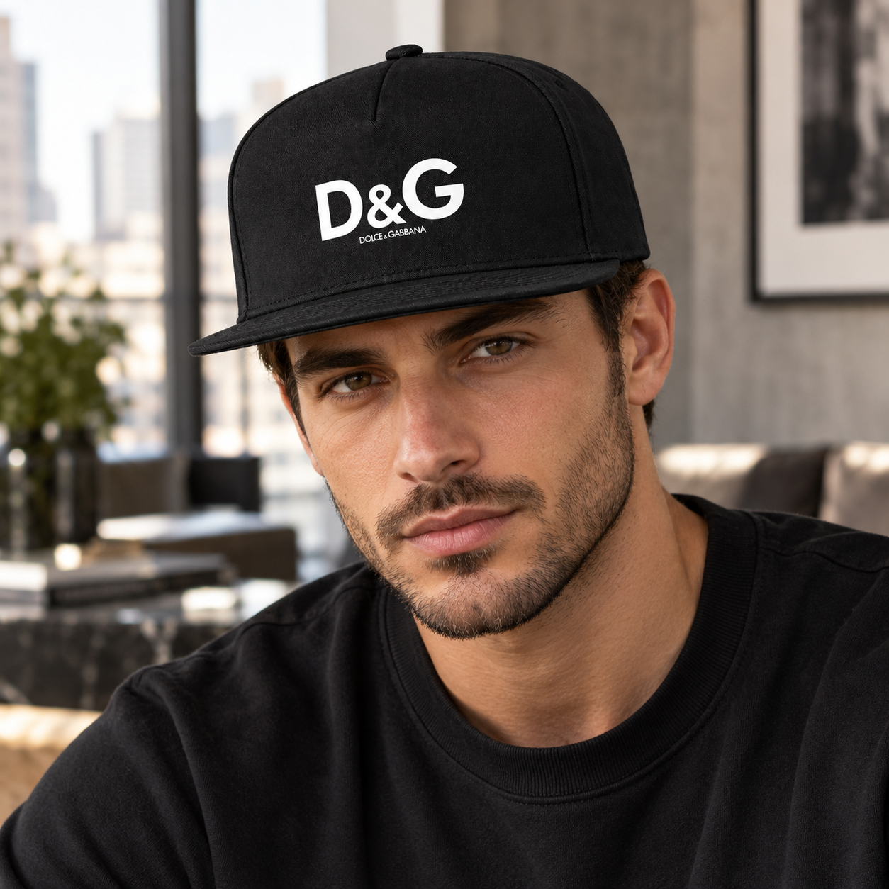 Dolce and Gabbana Snapback Hat - Black - Image 2