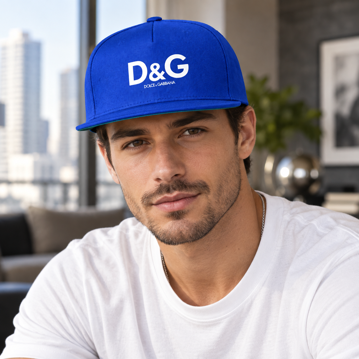 Dolce and Gabbana Snapback Hat - Blue - Image 2