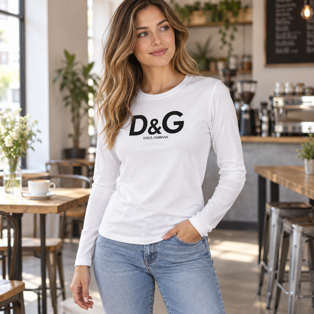 White Women's Dolce and Gabbana long sleeve T-shirt