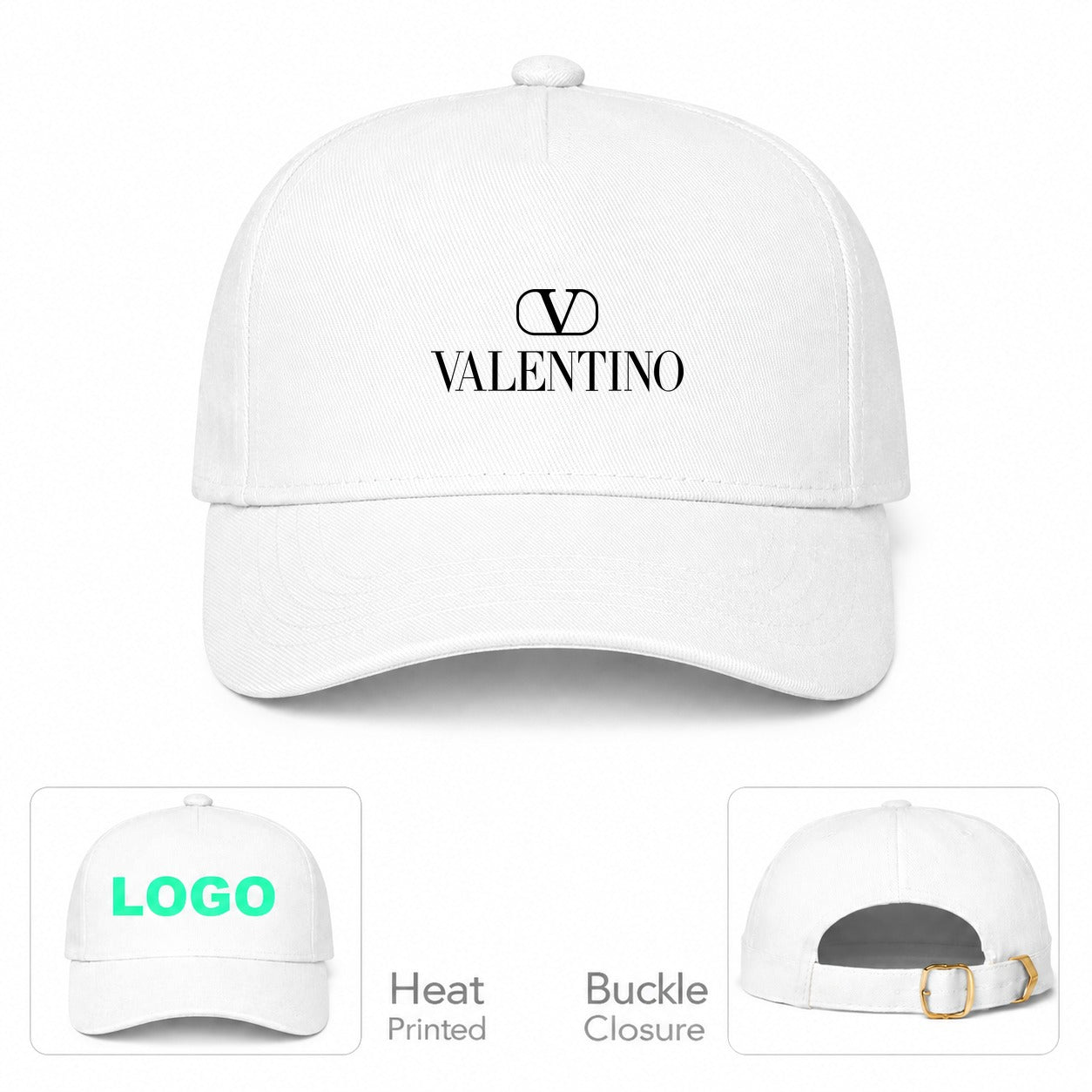 Valentino Dad Baseball Cap Hat | Color: White | Main
