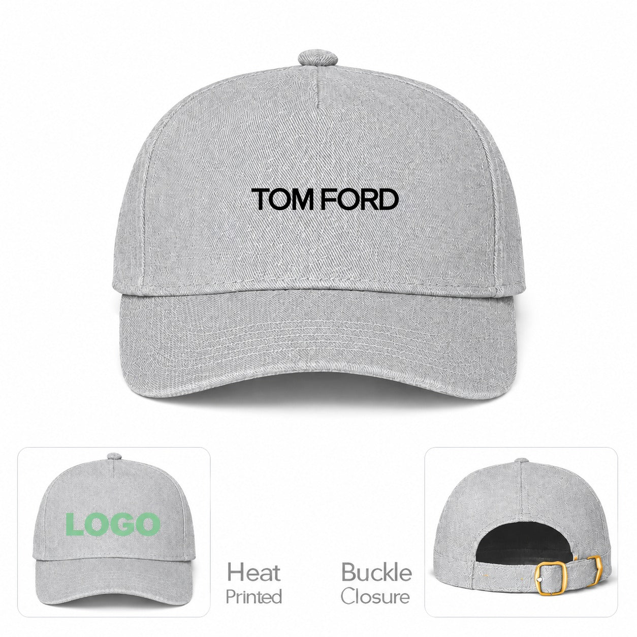 Tom Ford Dad Baseball Cap Hat | Color: Grey | Main