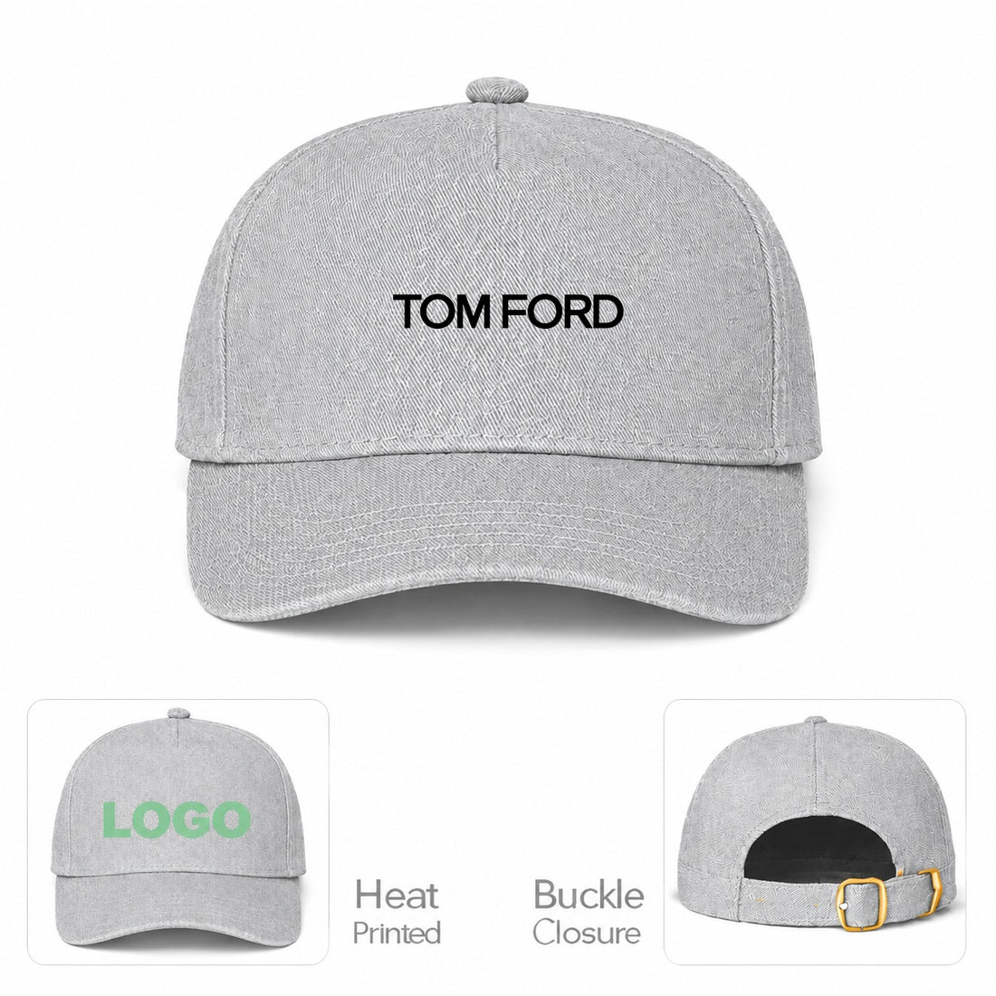 Tom Ford Dad Baseball Cap Hat | Color: Grey | Main