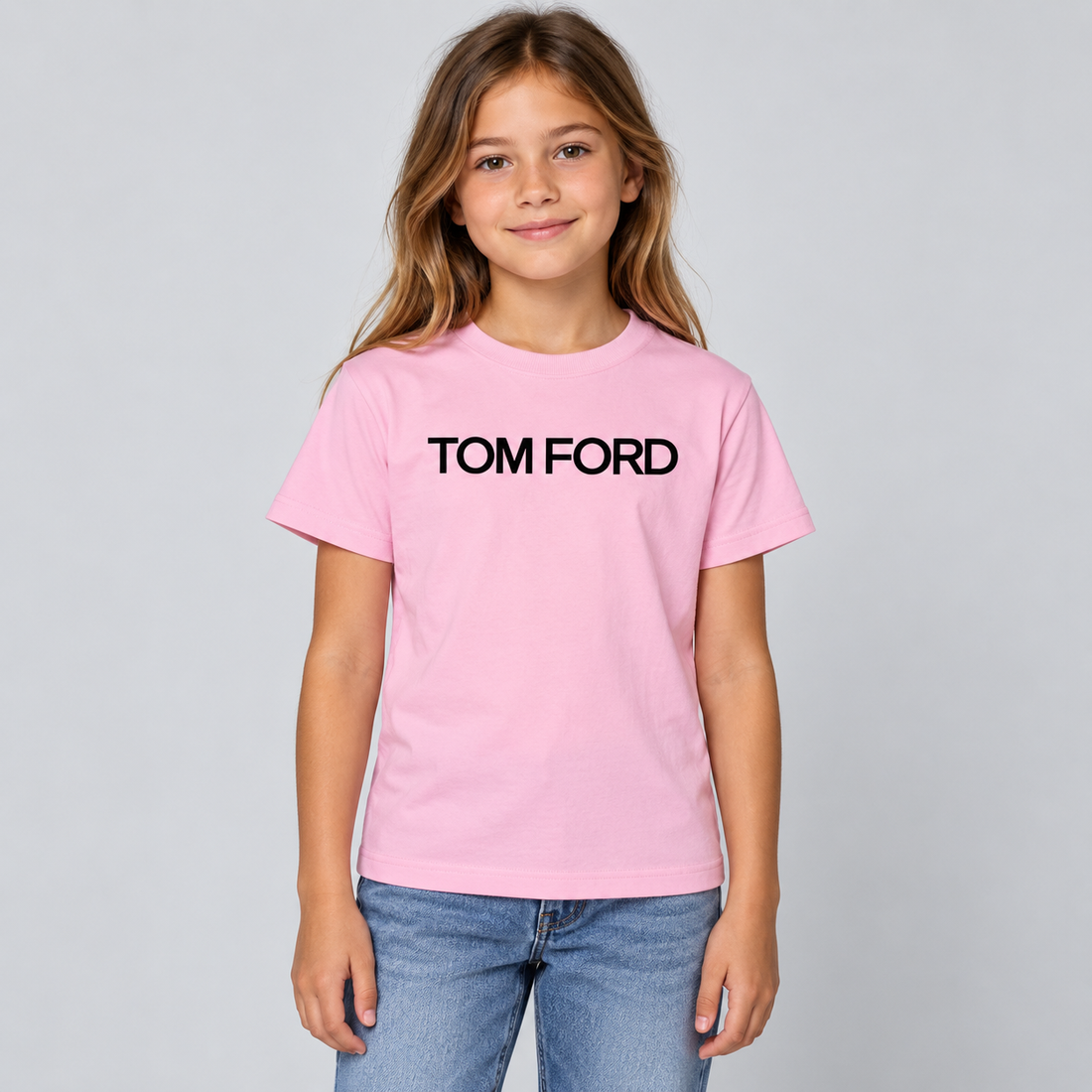 Youth Kids Tom Ford Cotton T-Shirt | Color: Pink | View 3