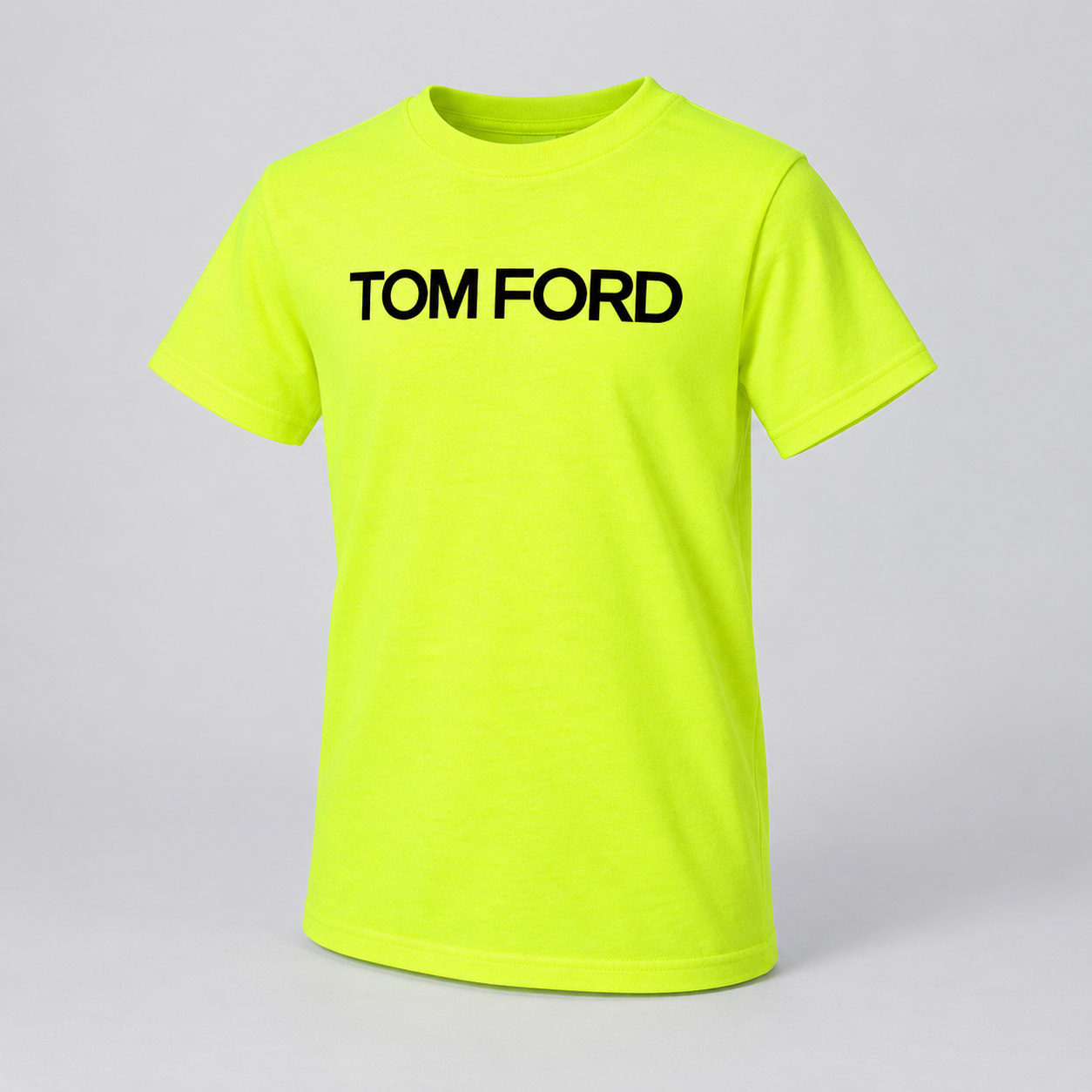 Youth Kids Tom Ford Cotton T-Shirt | Color: Safety Green | View 1
