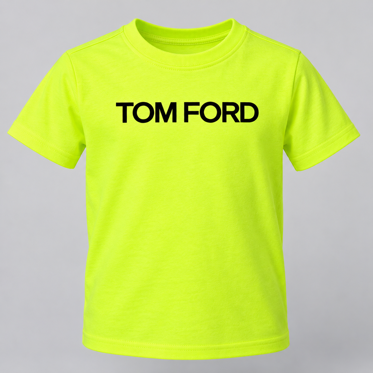 Youth Kids Tom Ford Cotton T-Shirt | Color: Safety Green | View 4