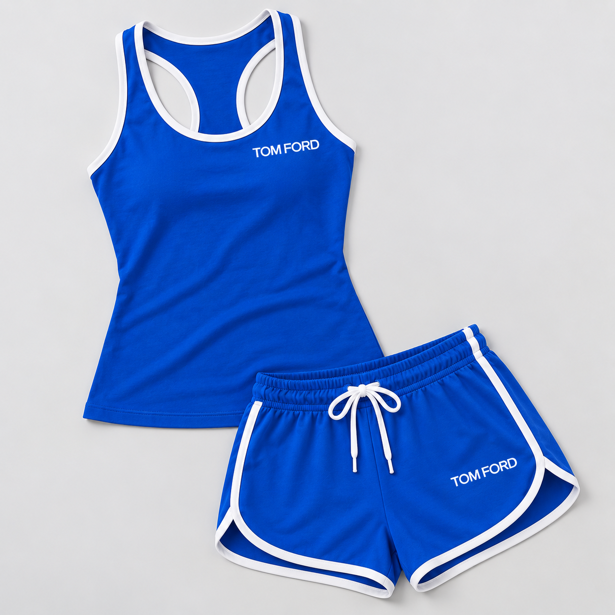 Women’s Tom Ford Tanktop and Shorts Set | Color: Blue | View 5