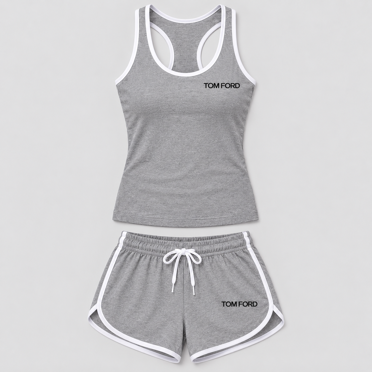 Women’s Tom Ford Tanktop and Shorts Set | Color: Grey | View 1