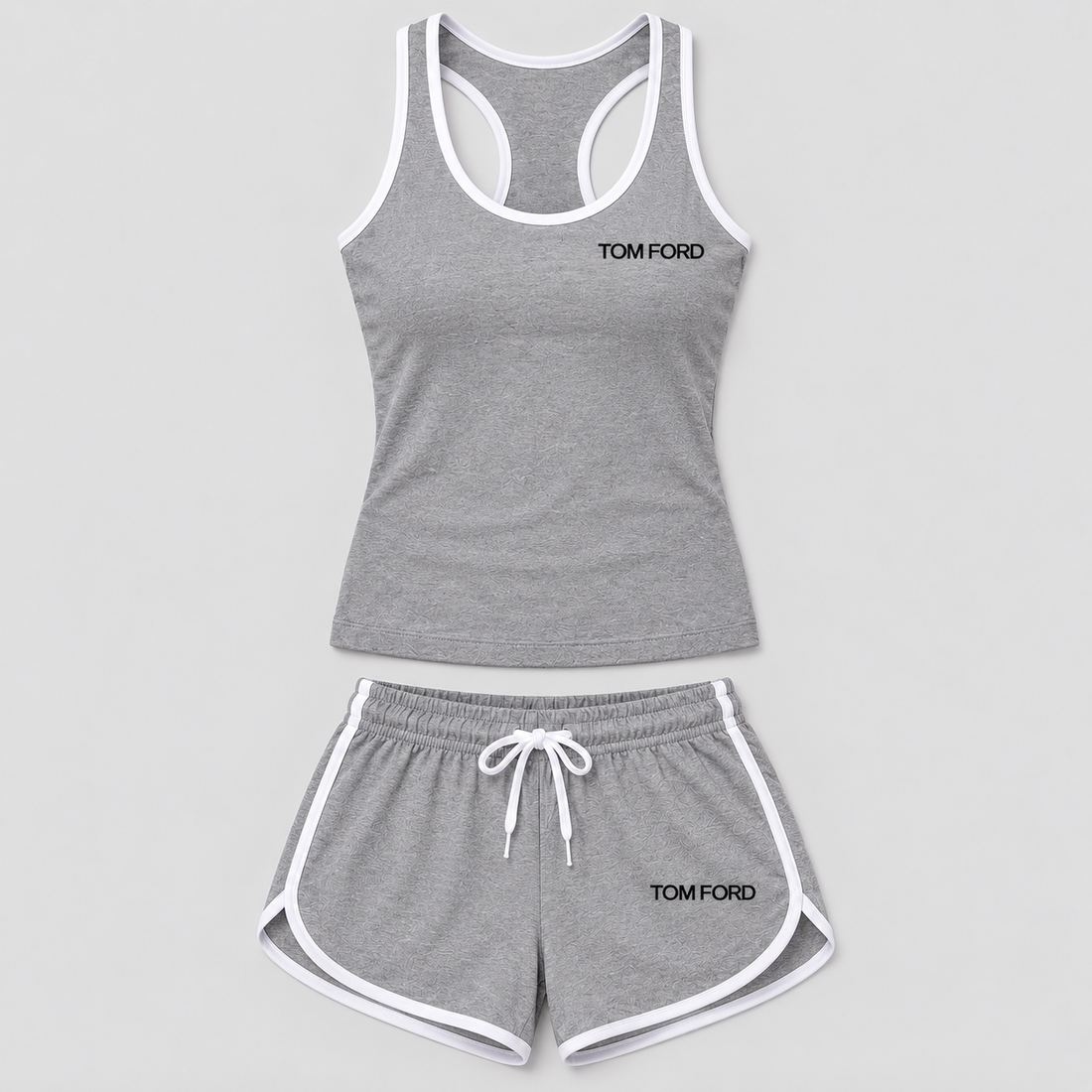 Women’s Tom Ford Tanktop and Shorts Set | Color: Grey | View 1