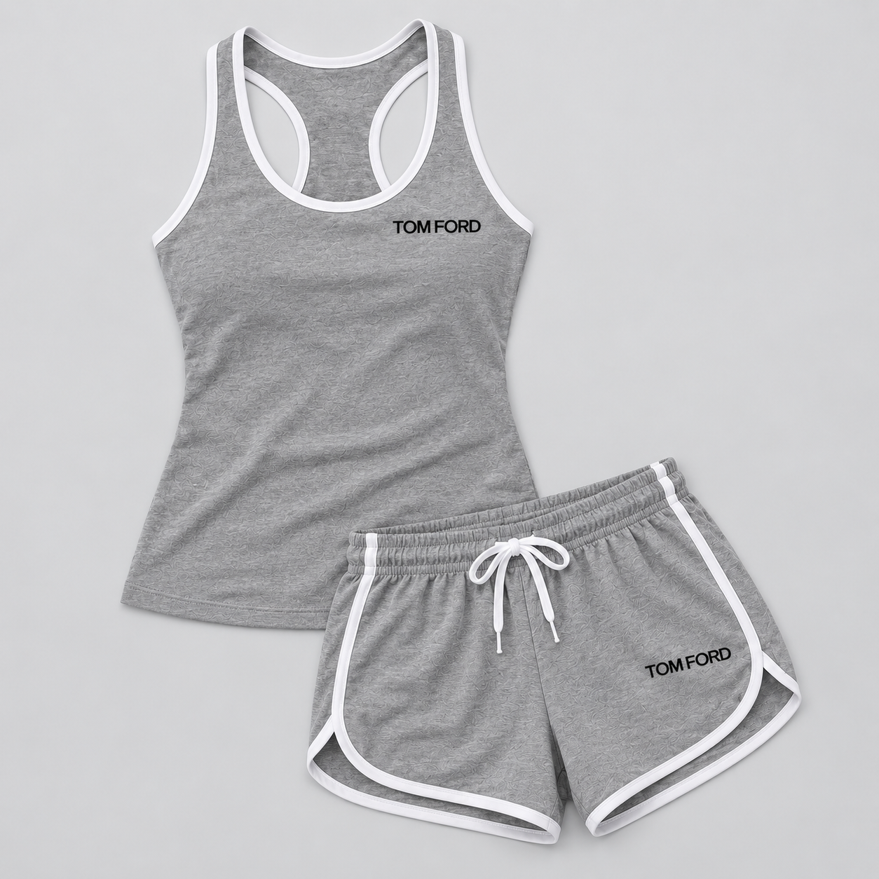 Women’s Tom Ford Tanktop and Shorts Set | Color: Grey | View 5
