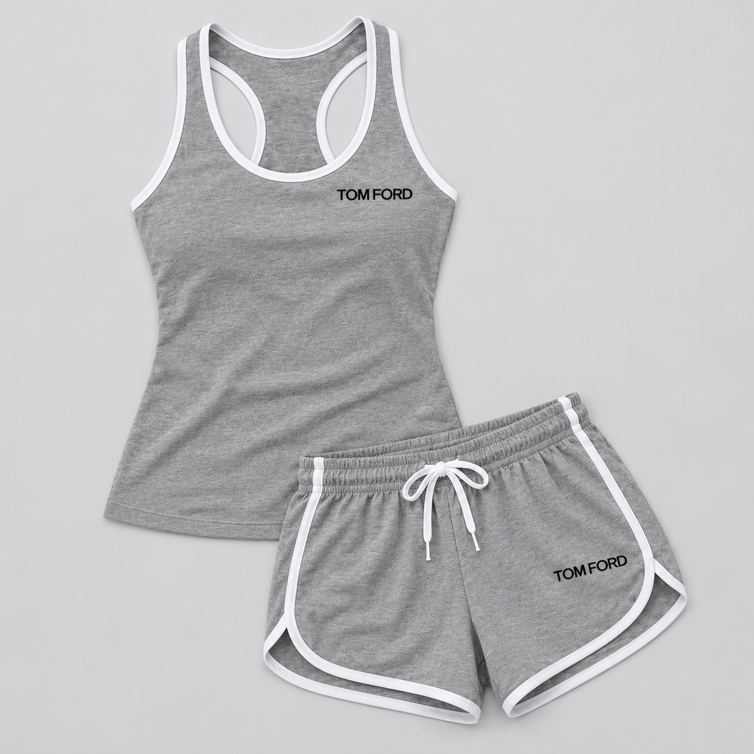 Women’s Tom Ford Tanktop and Shorts Set | Color: Grey | View 5