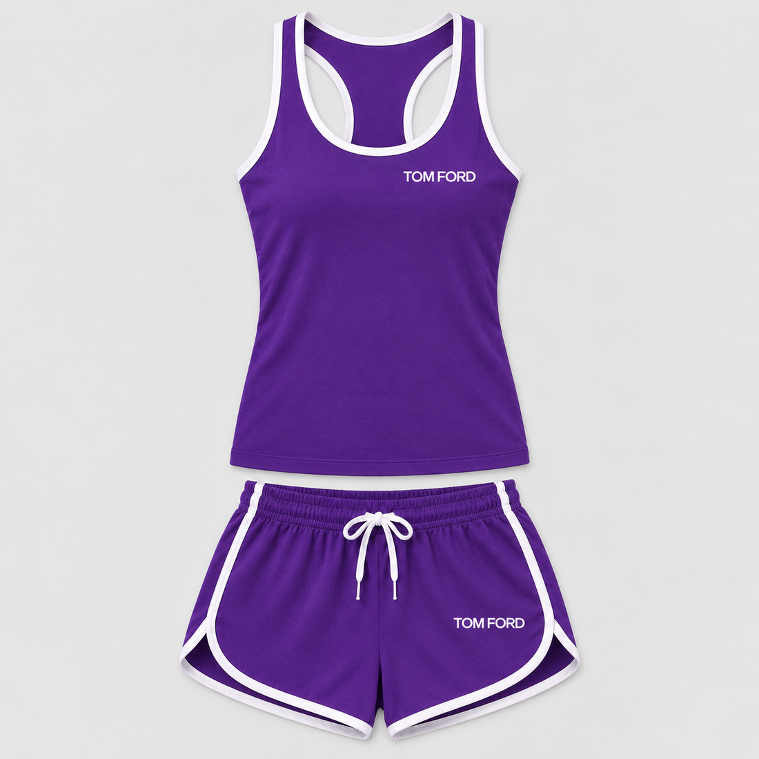 Women’s Tom Ford Tanktop and Shorts Set | Color: Purple | View 1
