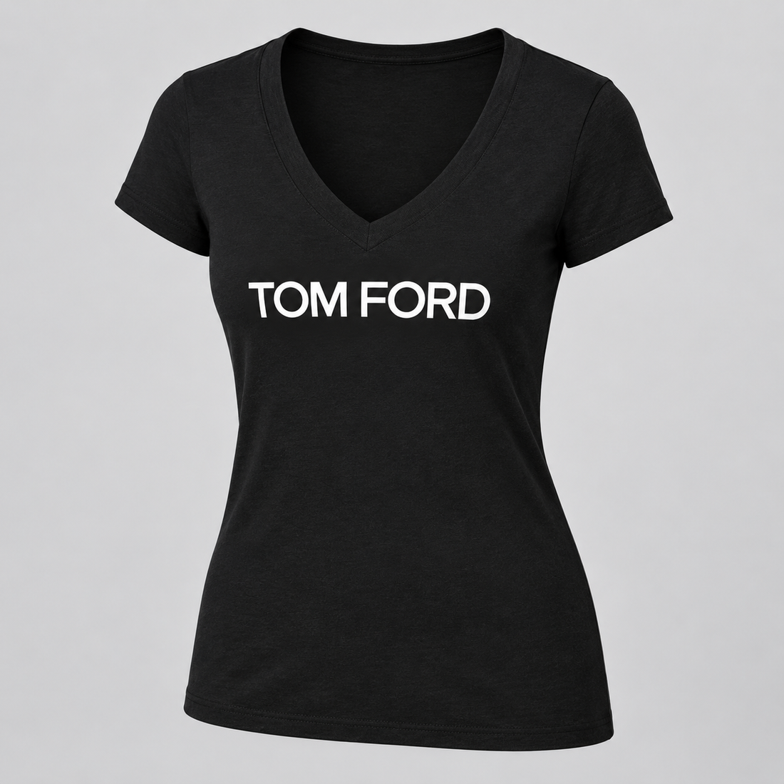 Women's Tom Ford V-Neck T-Shirt | Color: Black | View 1