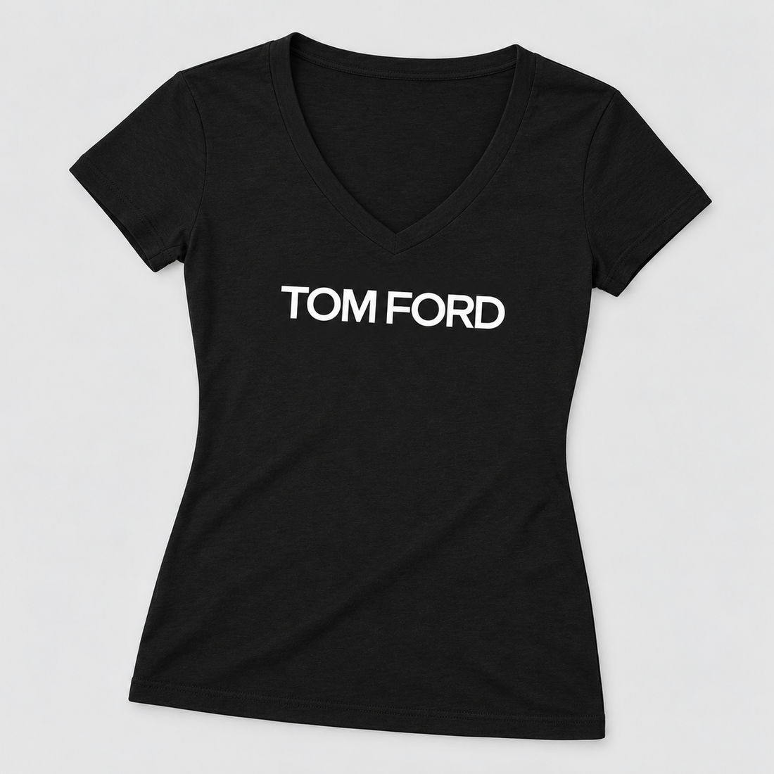 Women's Tom Ford V-Neck T-Shirt | Color: Black | View 5