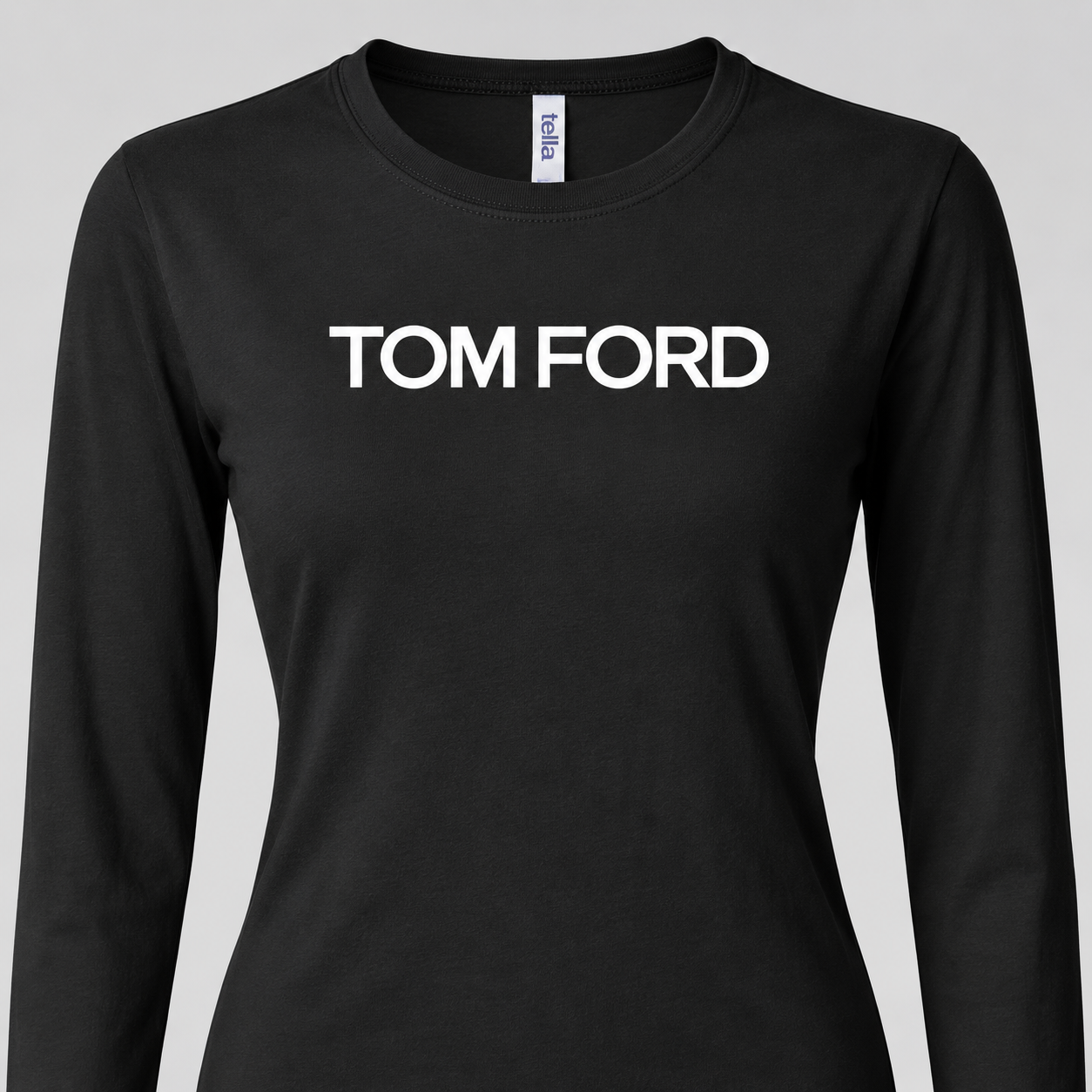 Women's Tom Ford Long Sleeve T-Shirt | Color: Black | View 4