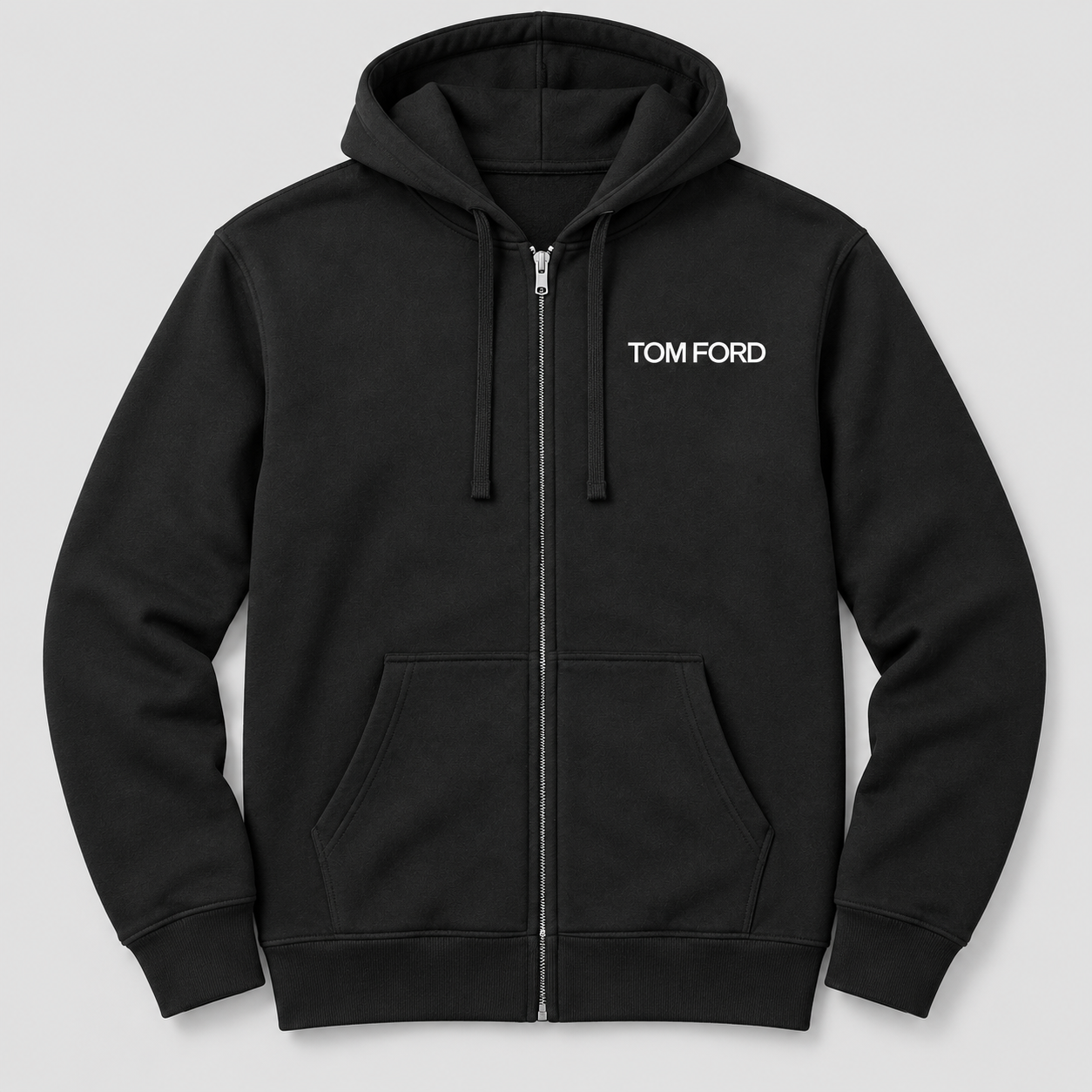 Men's Tom Ford Zipper Hoodie | Color: Black | View 5