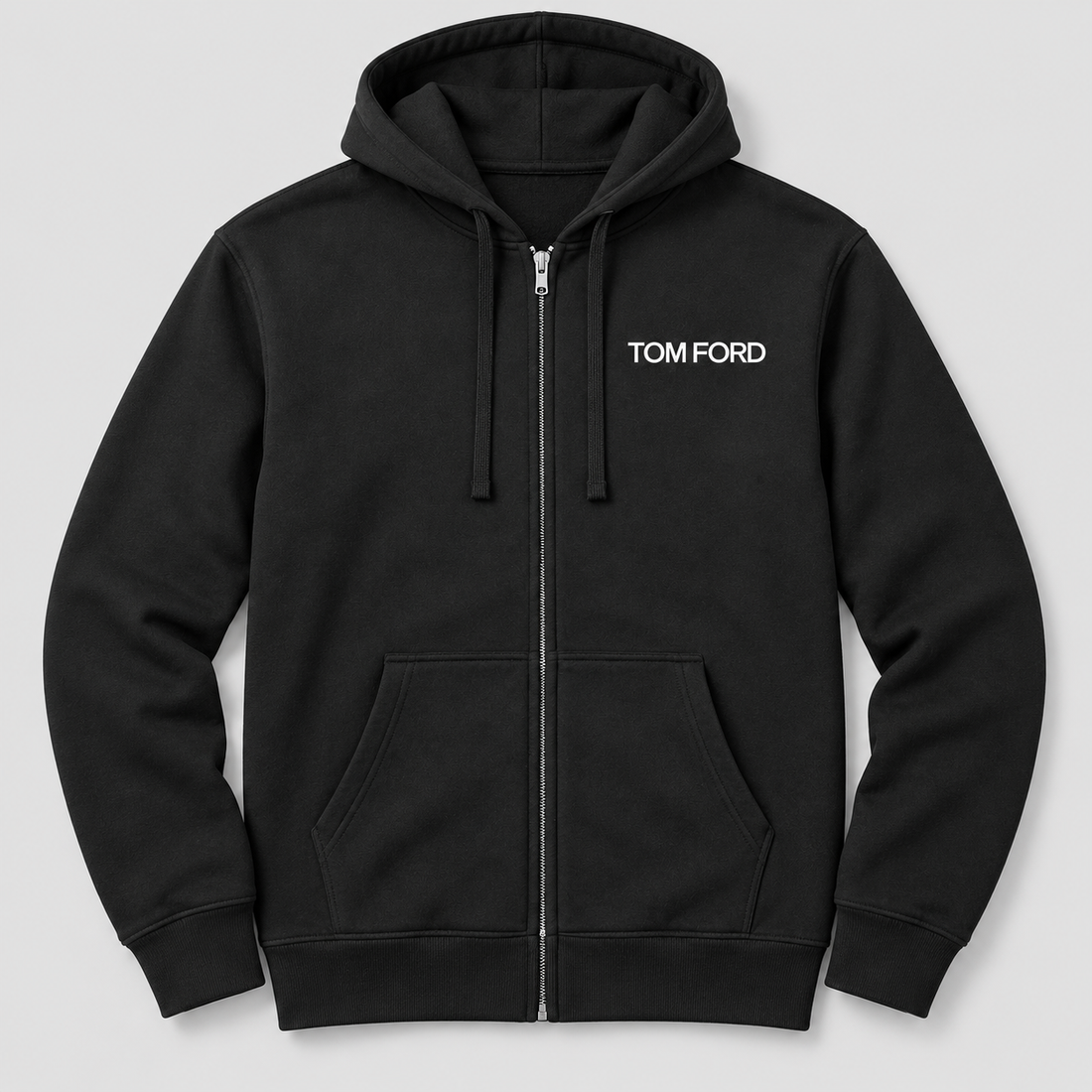 Men's Tom Ford Zipper Hoodie | Color: Black | View 5