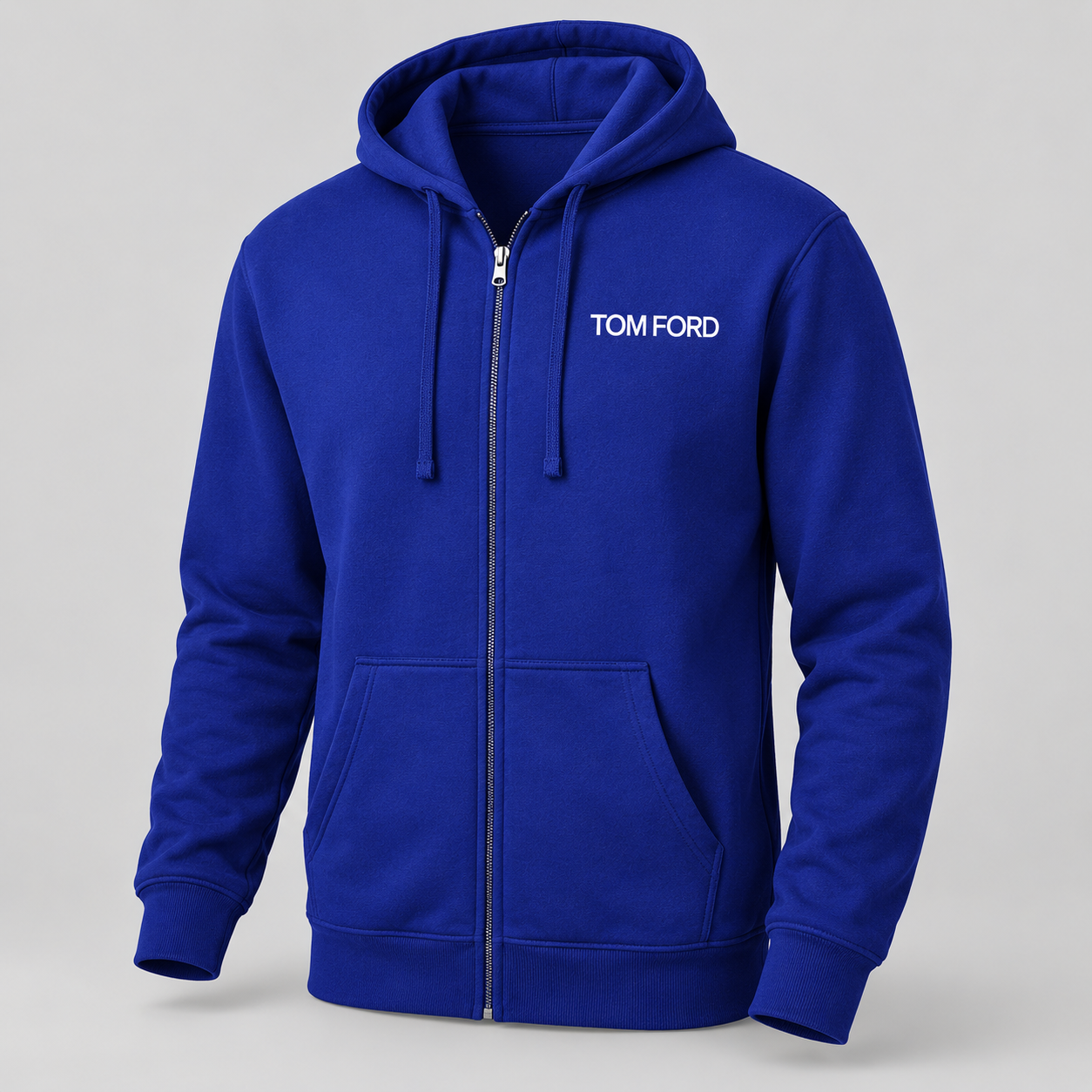 Men's Tom Ford Zipper Hoodie | Color: Blue | View 1