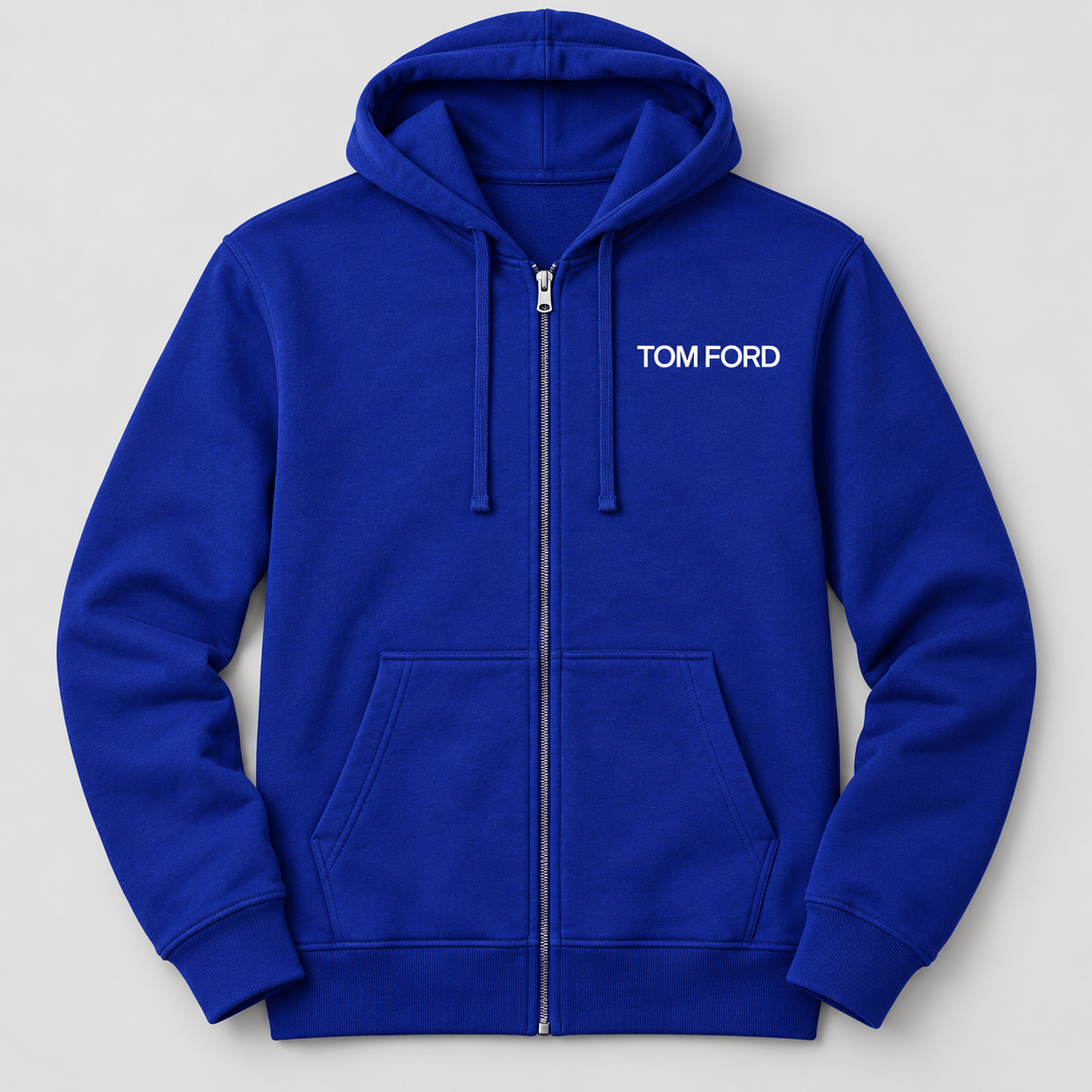 Men's Tom Ford Zipper Hoodie | Color: Blue | View 5