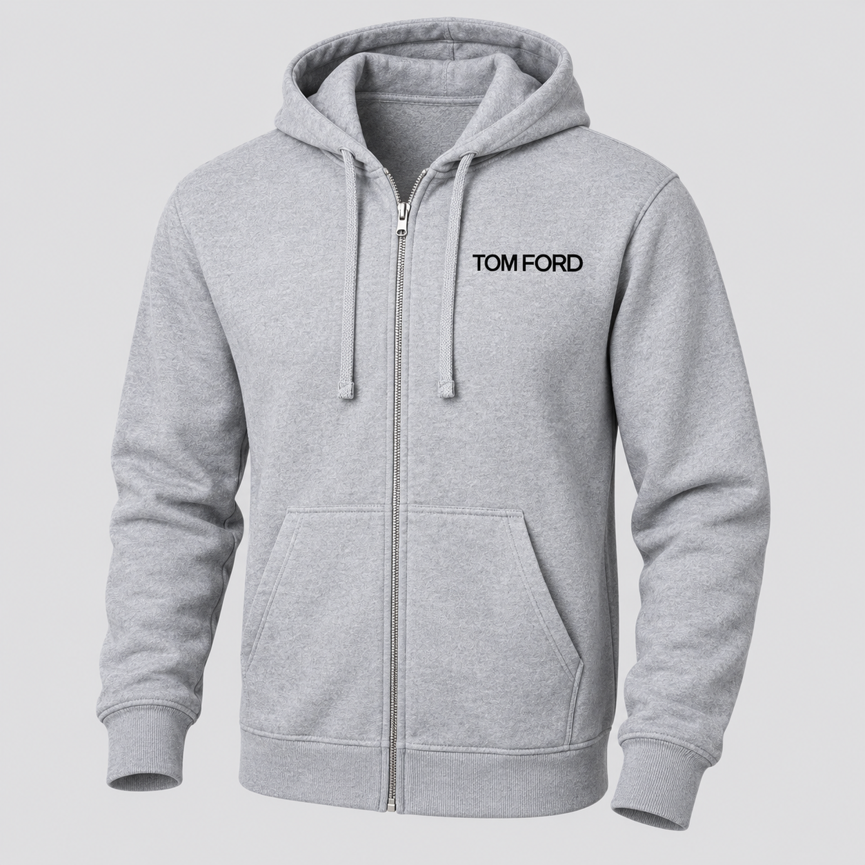 Men's Tom Ford Zipper Hoodie | Color: Grey | View 1
