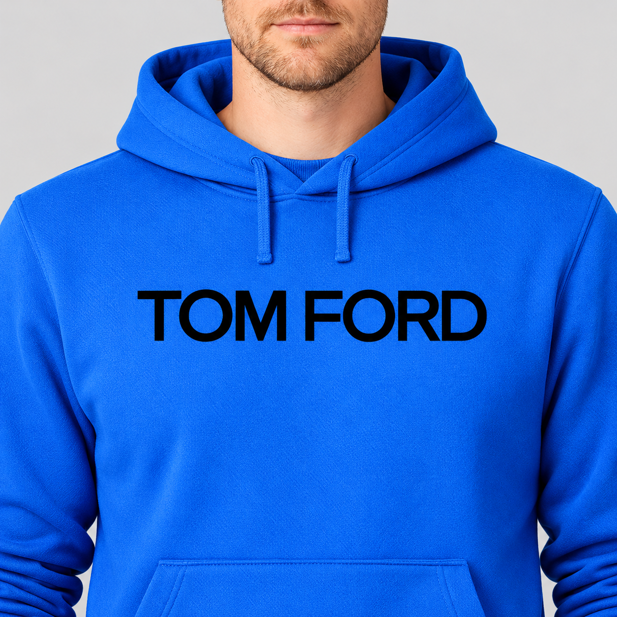 Men's Tom Ford Pullover Hoodie | Color: Azure | View 4
