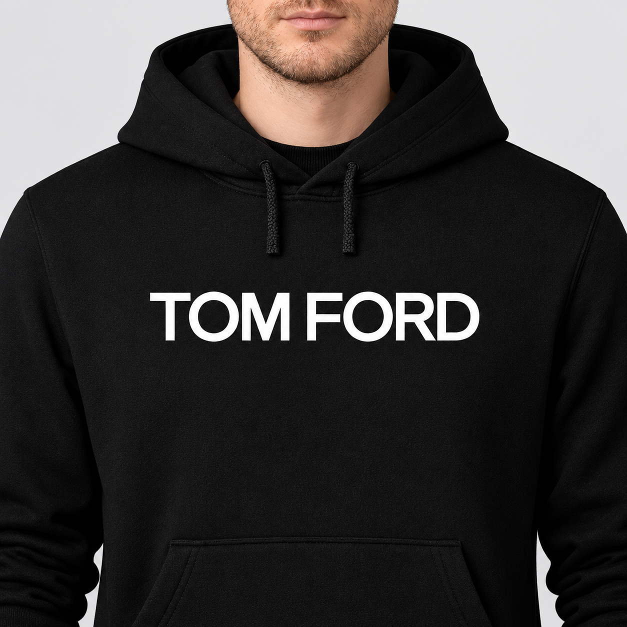 Men's Tom Ford Pullover Hoodie | Color: Black | View 4
