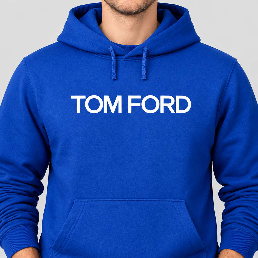 Men's Tom Ford Pullover Hoodie | Color: Blue | View 4