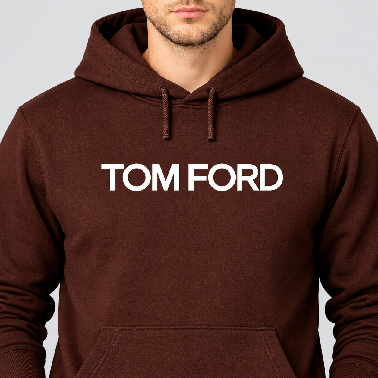 Men's Tom Ford Pullover Hoodie | Color: Brown | View 4