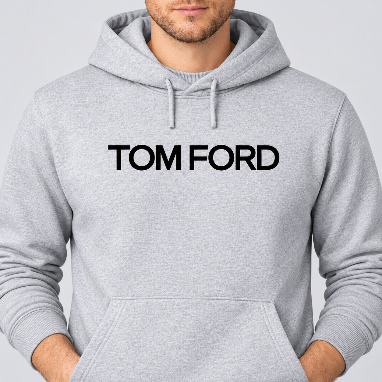 Men's Tom Ford Pullover Hoodie | Color: Grey | View 4