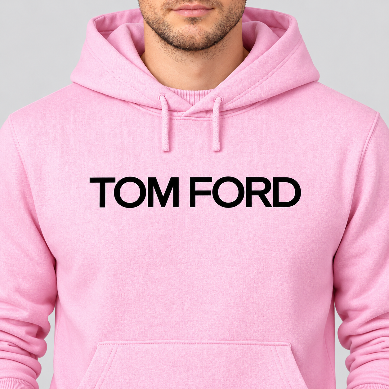 Men's Tom Ford Pullover Hoodie | Color: Light Pink | View 4