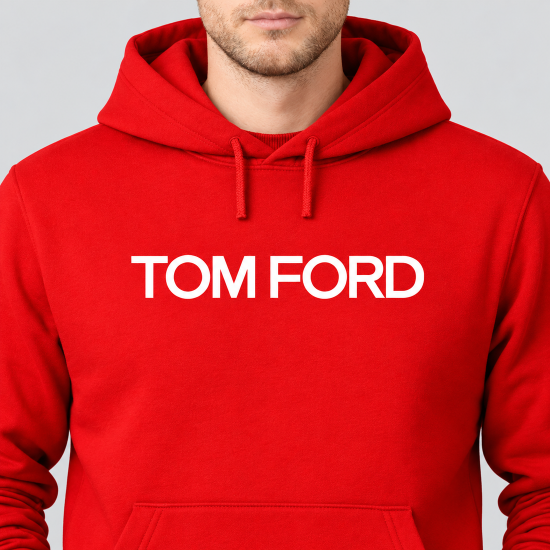 Men's Tom Ford Pullover Hoodie | Color: Red | View 4