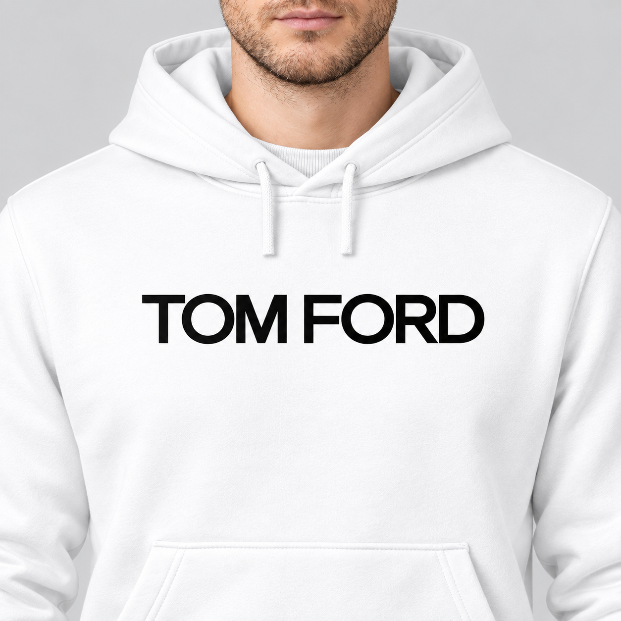 Men's Tom Ford Pullover Hoodie | Color: White | View 4