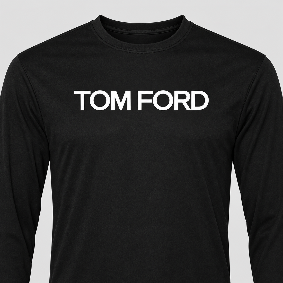 Men's Tom Ford Polyester Long Sleeve T-Shirt | Color: Black | View 4