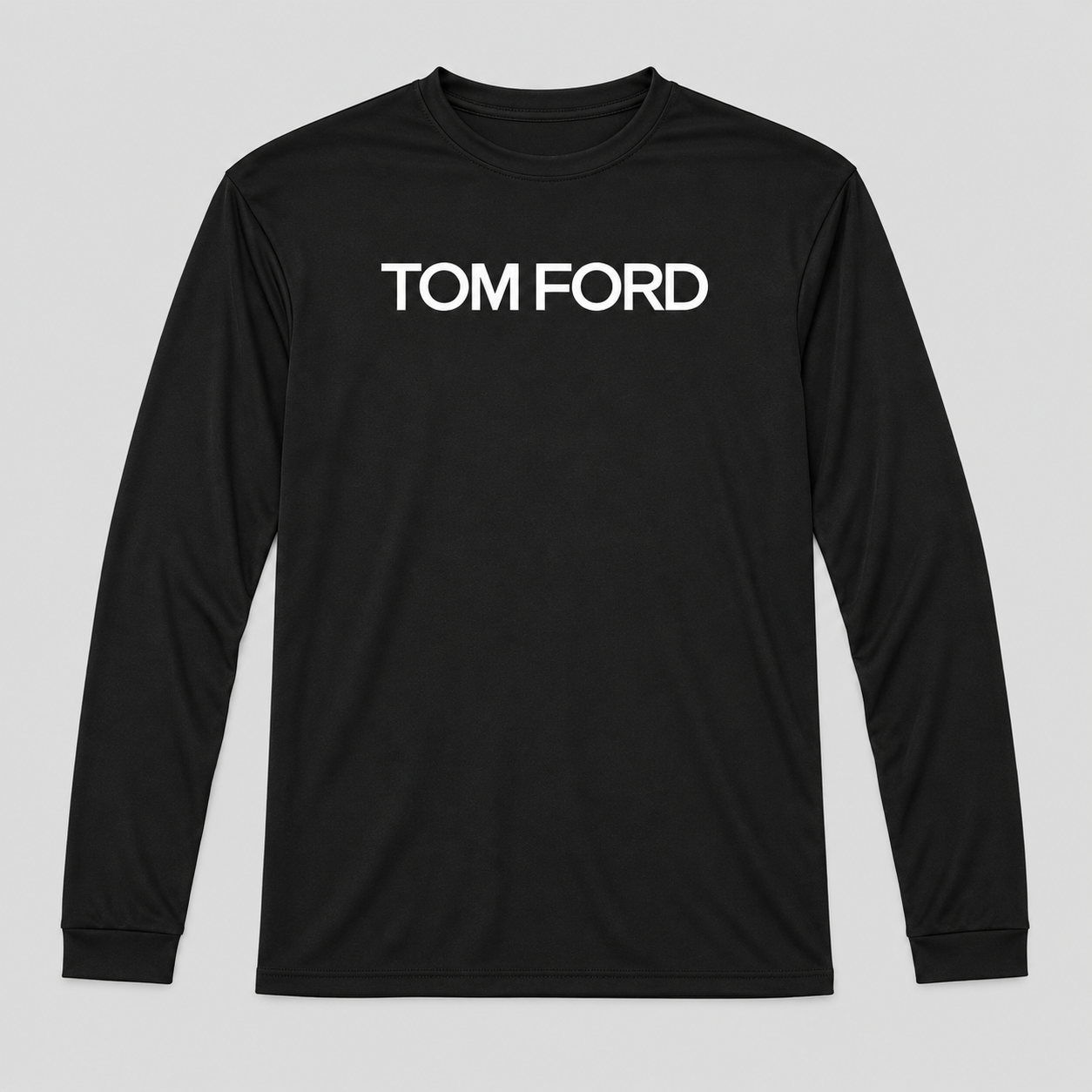 Men's Tom Ford Polyester Long Sleeve T-Shirt | Color: Black | View 5