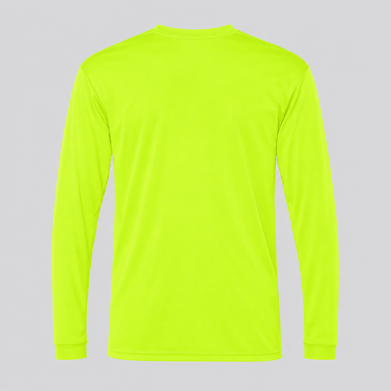 Men's Tom Ford Polyester Long Sleeve T-Shirt | Color: Safety Yellow | View 2