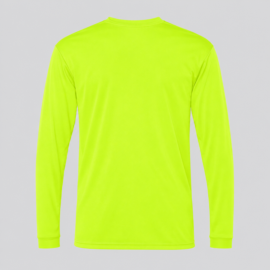 Men's Tom Ford Polyester Long Sleeve T-Shirt | Color: Safety Yellow | View 2