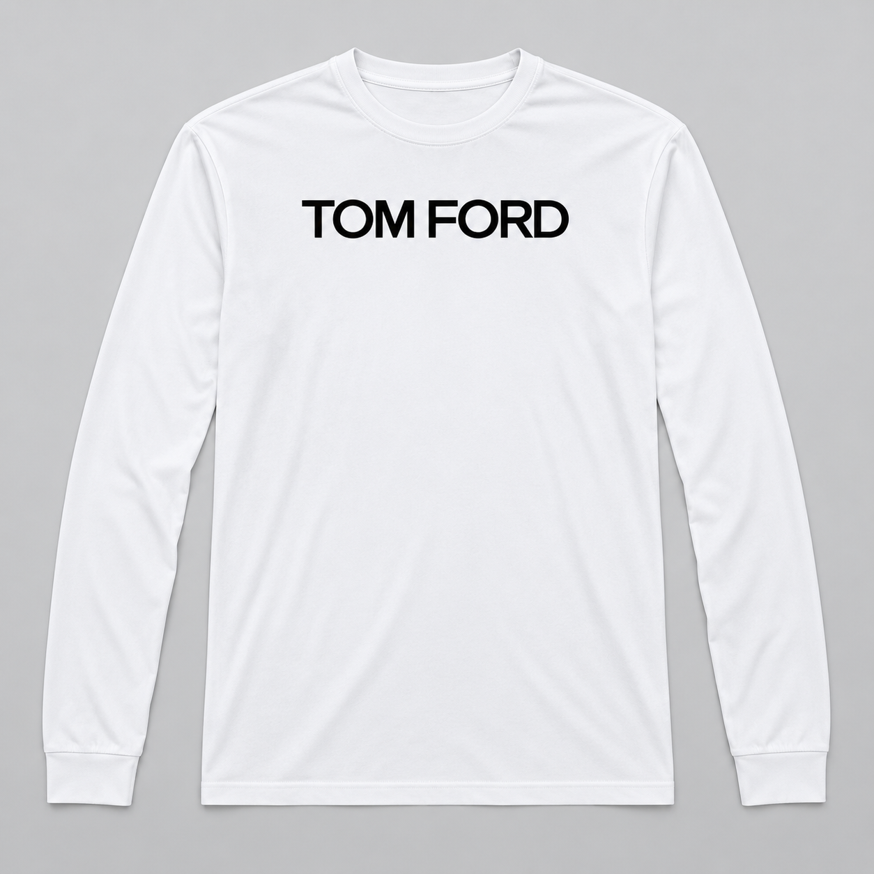 Men's Tom Ford Polyester Long Sleeve T-Shirt | Color: White | View 5