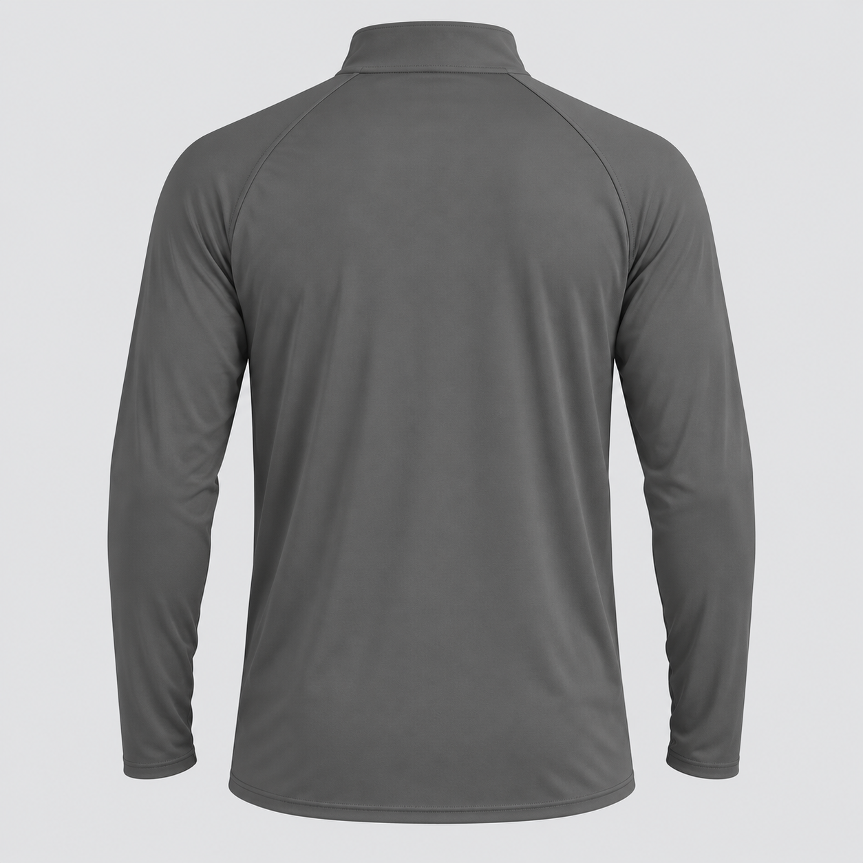 Men’s Tom Ford Lightweight Quarter-Zip Athletic Shirt – Long Sleeve Polyester Wear | Color: Dark Gray | View 2