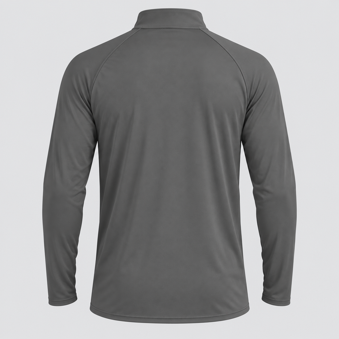 Men’s Tom Ford Lightweight Quarter-Zip Athletic Shirt – Long Sleeve Polyester Wear | Color: Dark Gray | View 2
