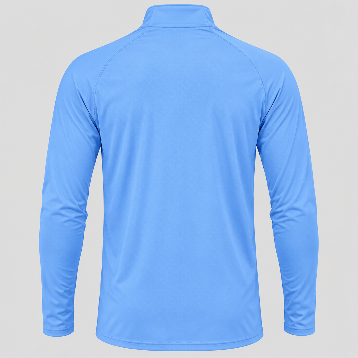 Men’s Tom Ford Lightweight Quarter-Zip Athletic Shirt – Long Sleeve Polyester Wear | Color: Light Blue | View 2